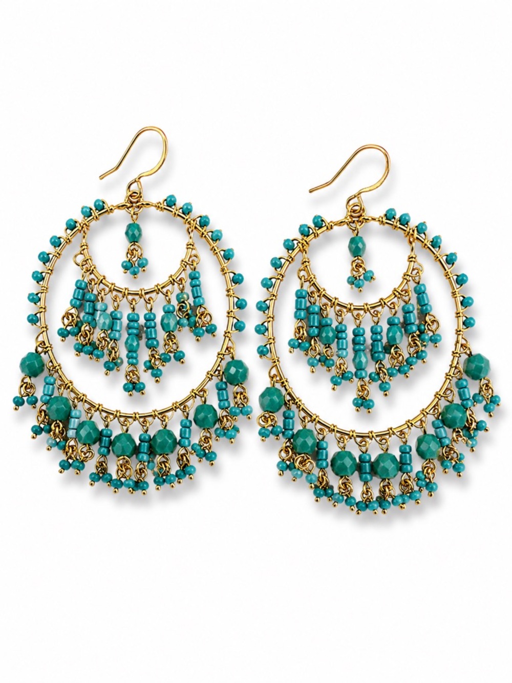 Mallorca Crest Chandelier Earrings